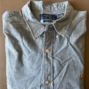 Slim fit Polo by Ralph Lauren Light Blue Casual Shirt